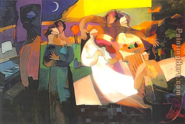 Free Night painting - Hessam Abrishami Free Night art painting